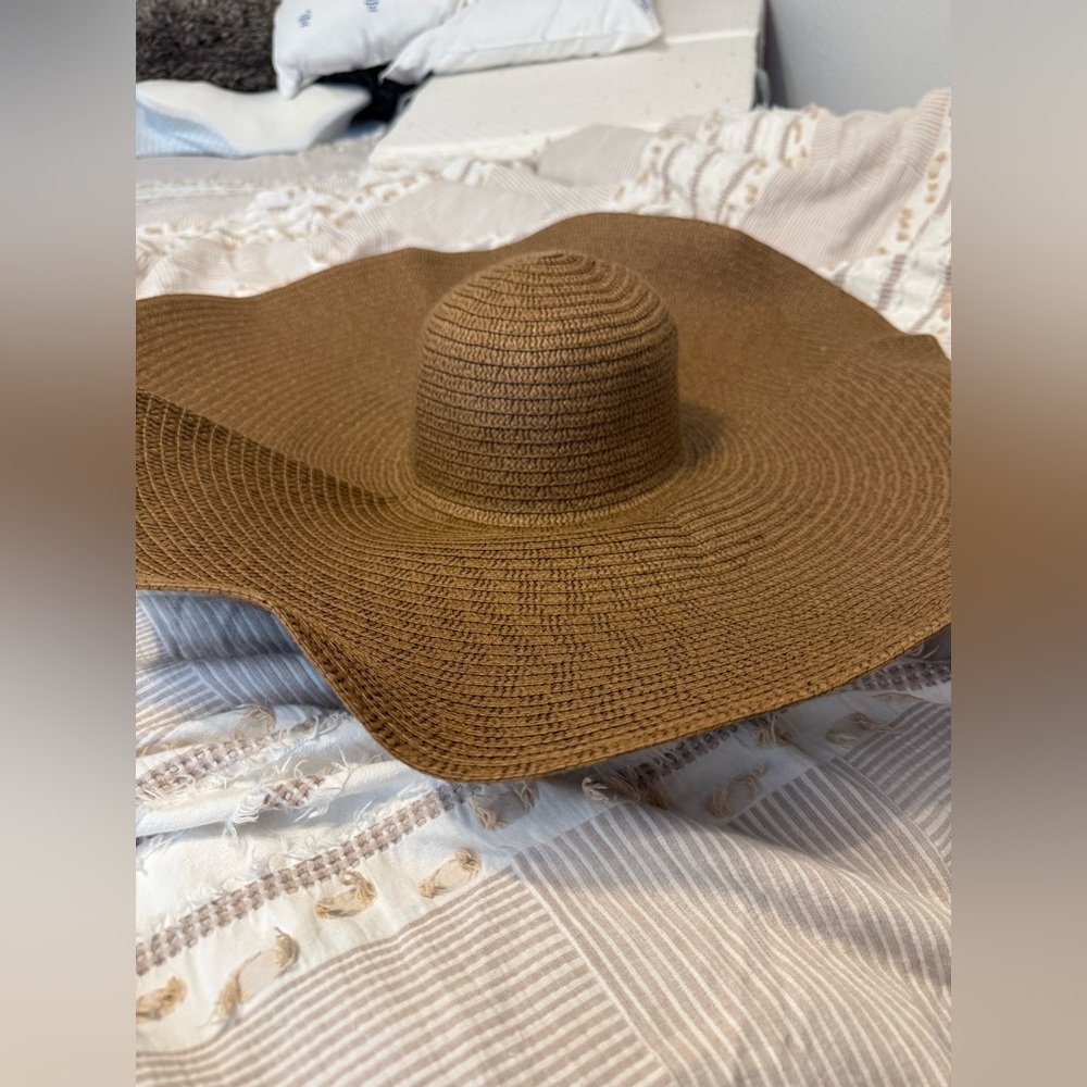 Elegant Brown Wide-Brimmed Hat